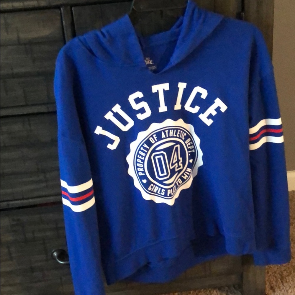 Girls Blue Justice Hoodie